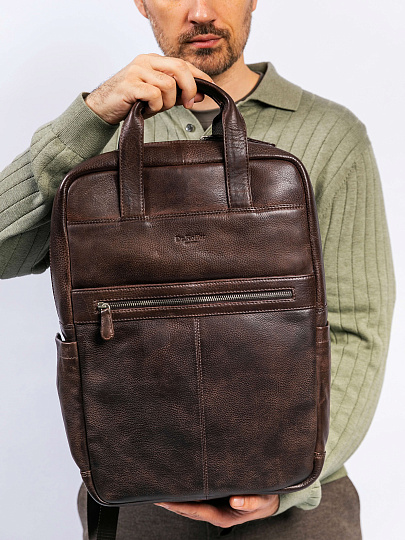 Рюкзак Dr. Koffer из натуральной кожи коричневый
