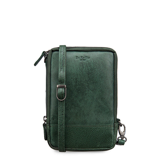 Сумка через плечо Dr.Koffer из натуральной кожи зеленая