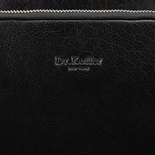Деловая сумка Dr. Koffer из натуральной кожи черная