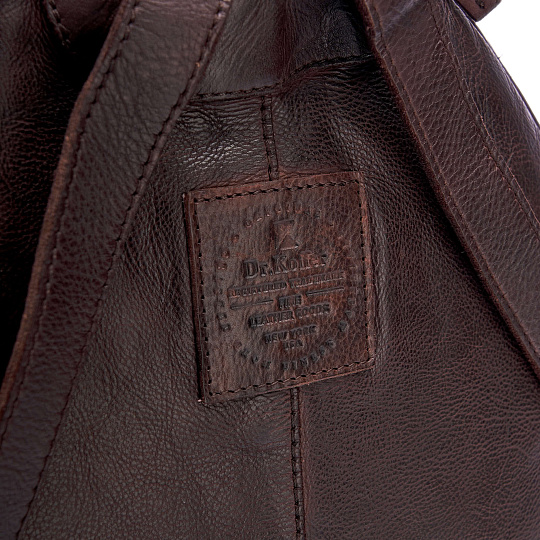 Рюкзак Dr.Koffer из натуральной кожи темно-коричневый