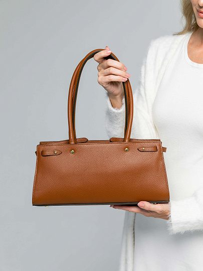 Женская сумка Dr.Koffer из натуральной кожи коричневая