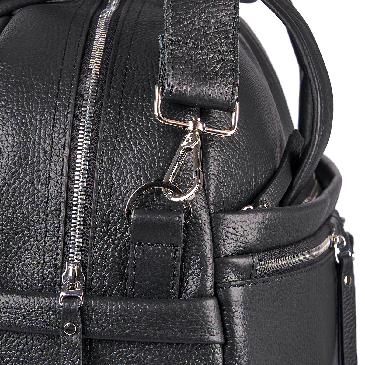 Сумка дорожная Dr.Koffer из натуральной кожи черная