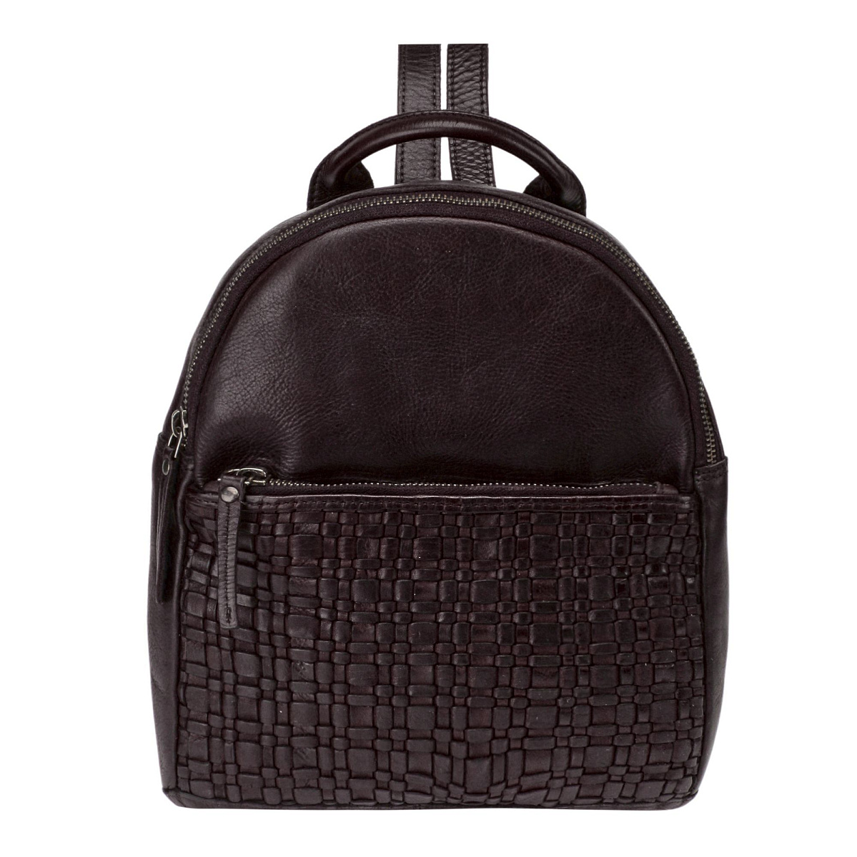 Рюкзак Dr.Koffer из натуральной кожи темно-коричневый