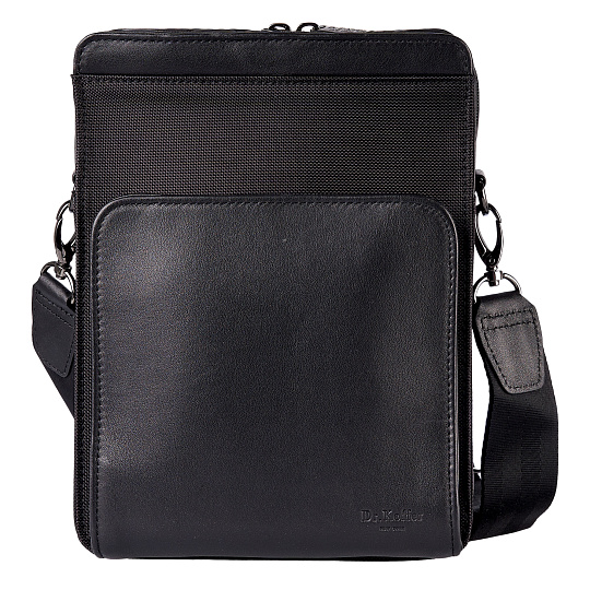 Сумка через плечо Dr.Koffer из натуральной кожи черная