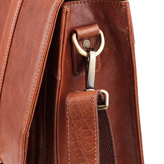 Портфель Dr.Koffer из натуральной кожи светло-коричневый