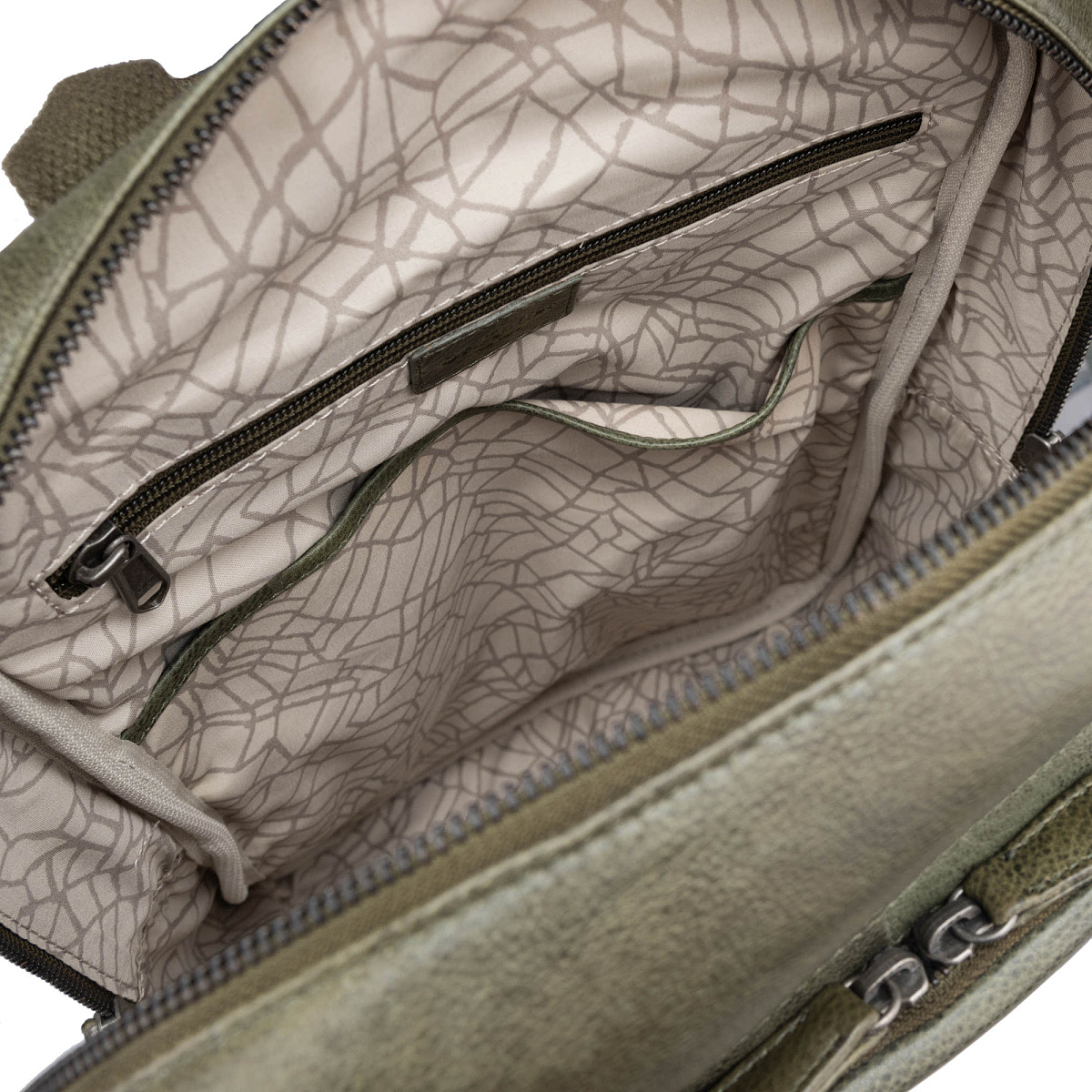 Рюкзак Dr.Koffer из натуральной кожи зеленый