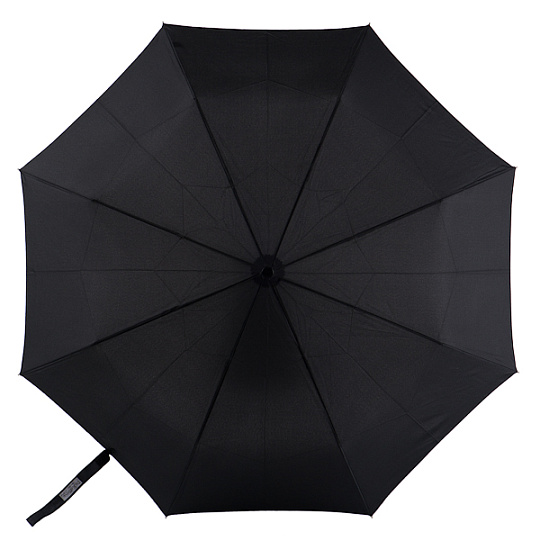 Зонт-автомат черного цвета с изогнутой ручкой Dr.Koffer