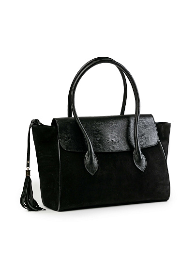 Женская сумка Dr.Koffer из натуральной кожи черная